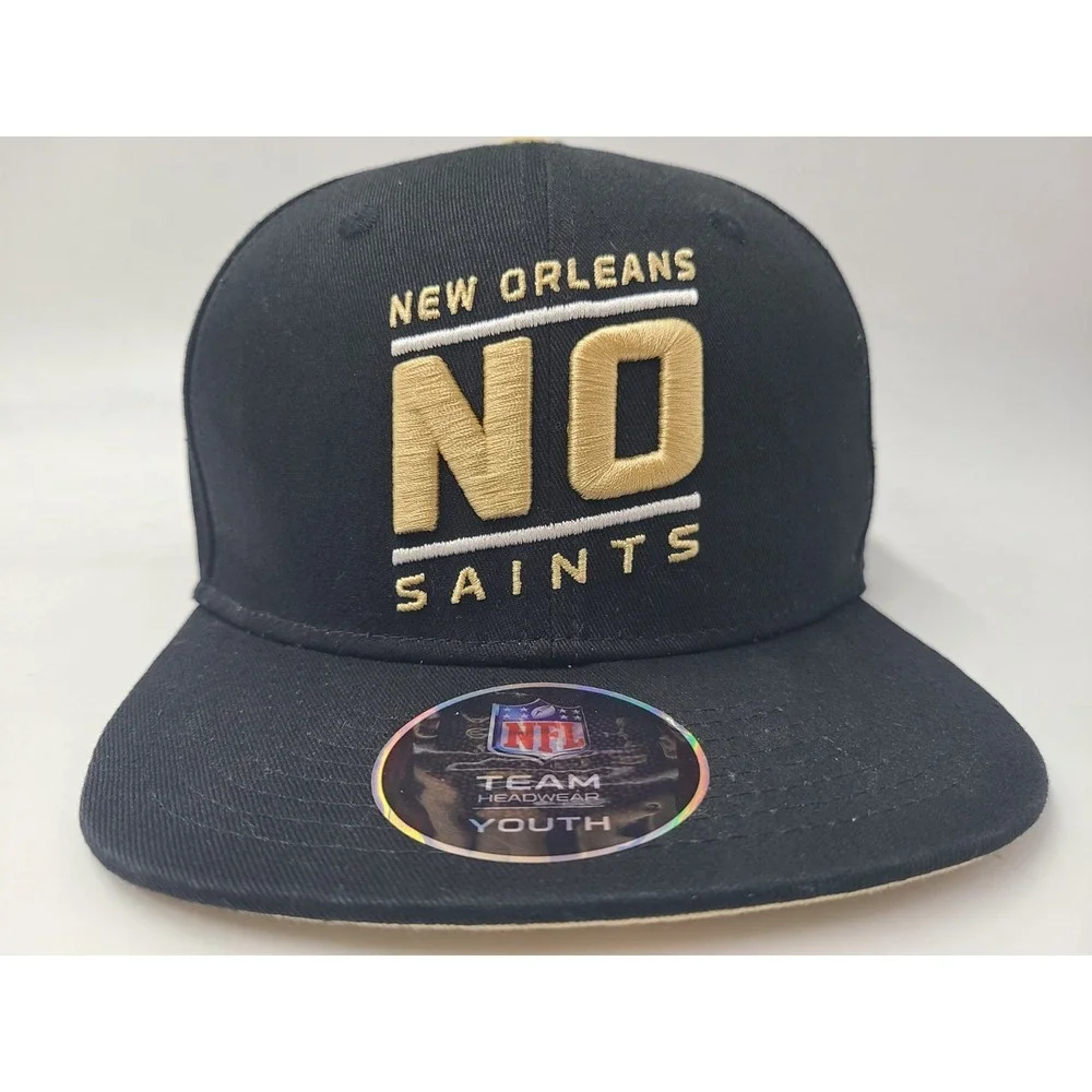 Youth New Orleans‎ Saints NFL Team Apparel Snapback Hat Cap NFL Football Black